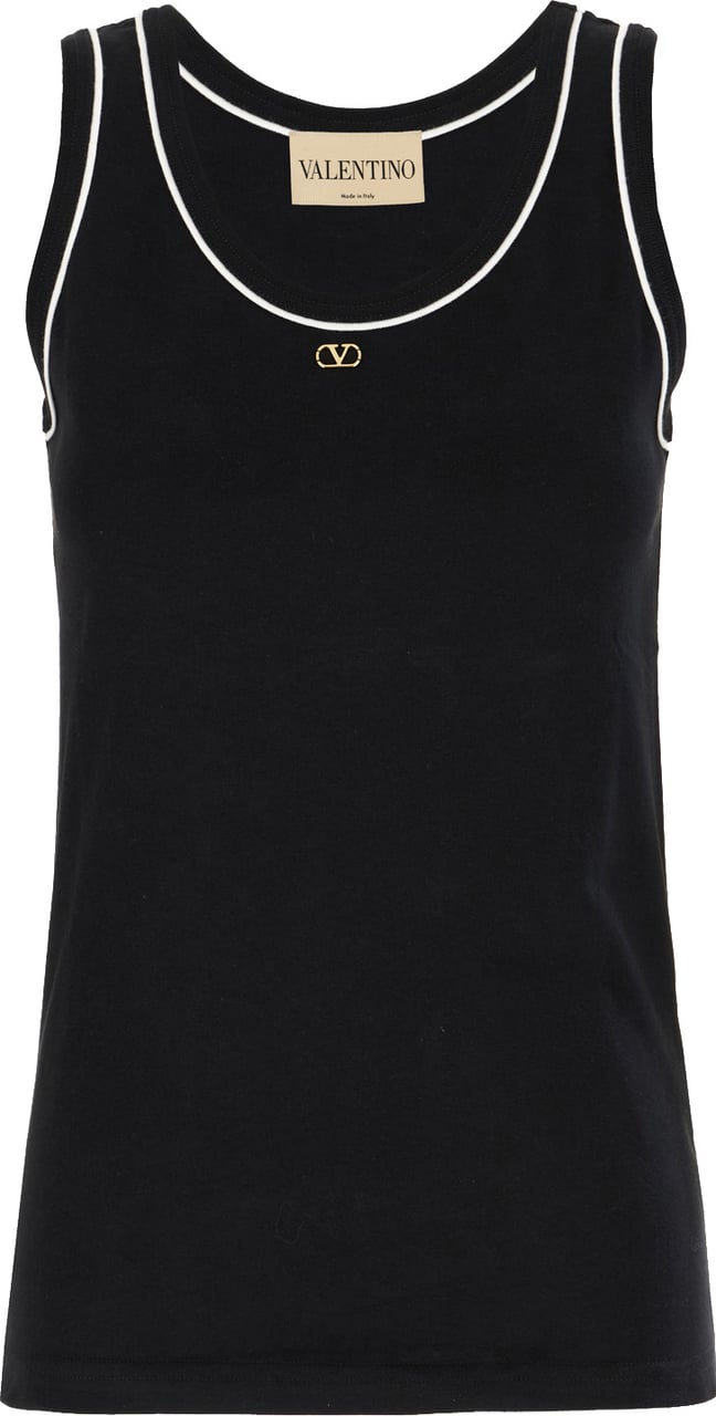 Valentino Garavani Black cotton top Zwart