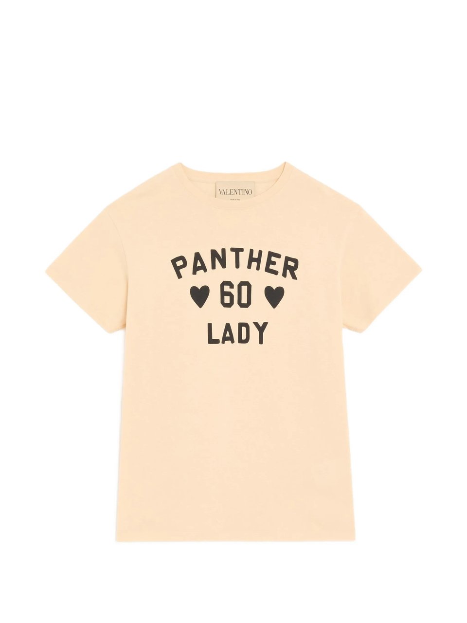 Valentino Light Beige Boxy Cotton T-Shirt Neutraal