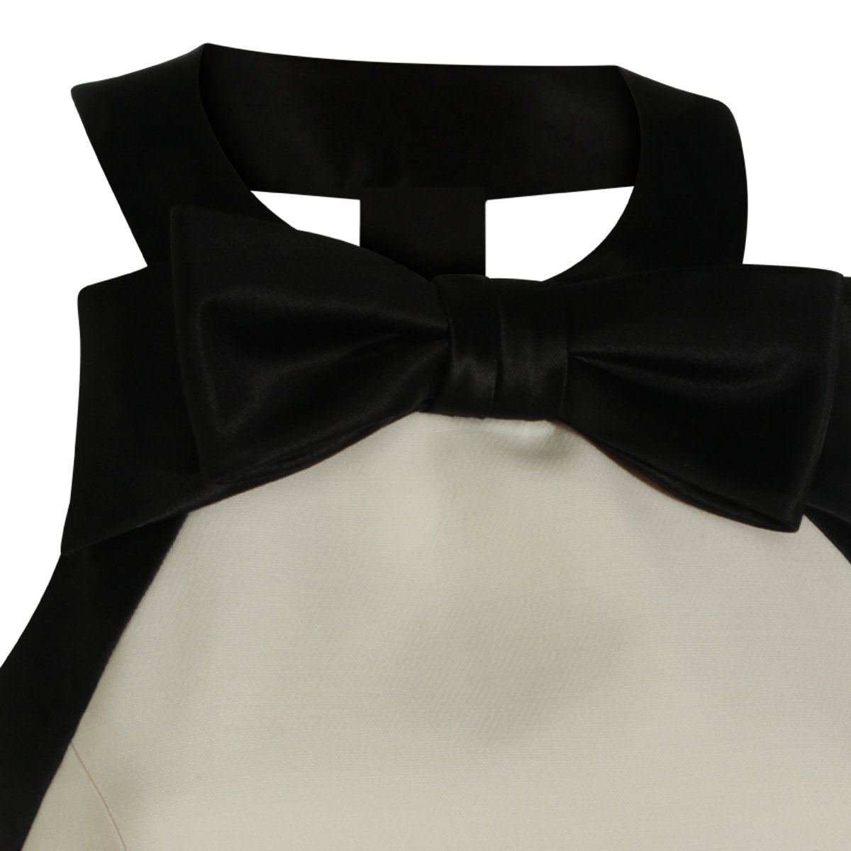 Valentino Sleeveless Wool Mini Dress With Bow Detail Grijs