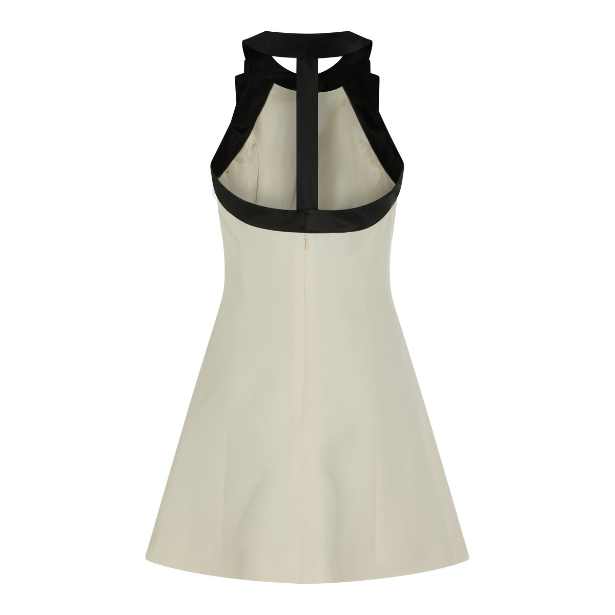 Valentino Sleeveless Wool Mini Dress With Bow Detail Grijs