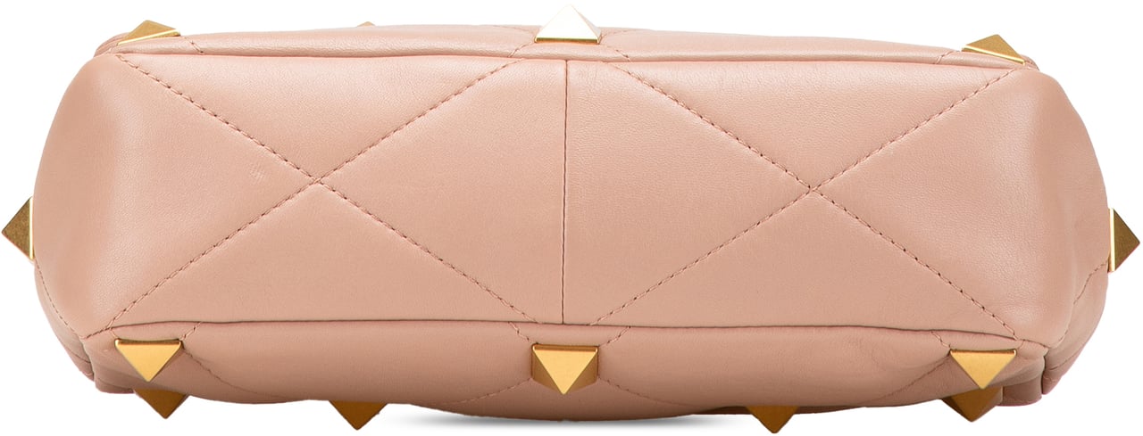 Valentino Large Nappa Roman Stud Satchel Roze
