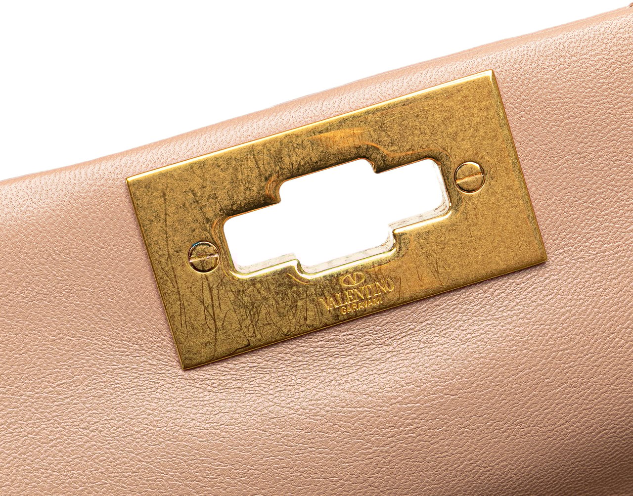 Valentino Large Nappa Roman Stud Satchel Roze