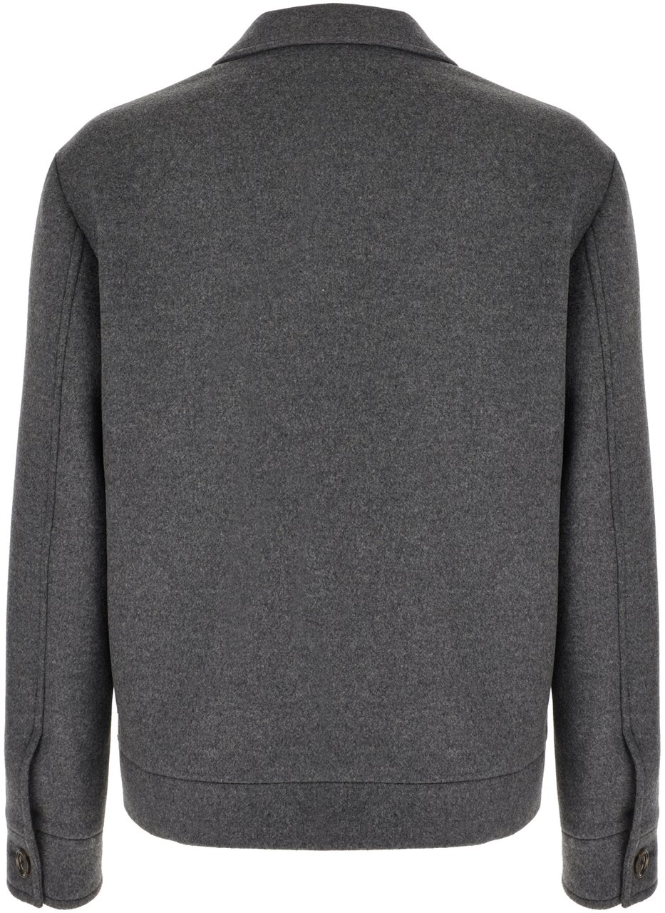 Valentino Garavani Graphite wool blend coat Grijs