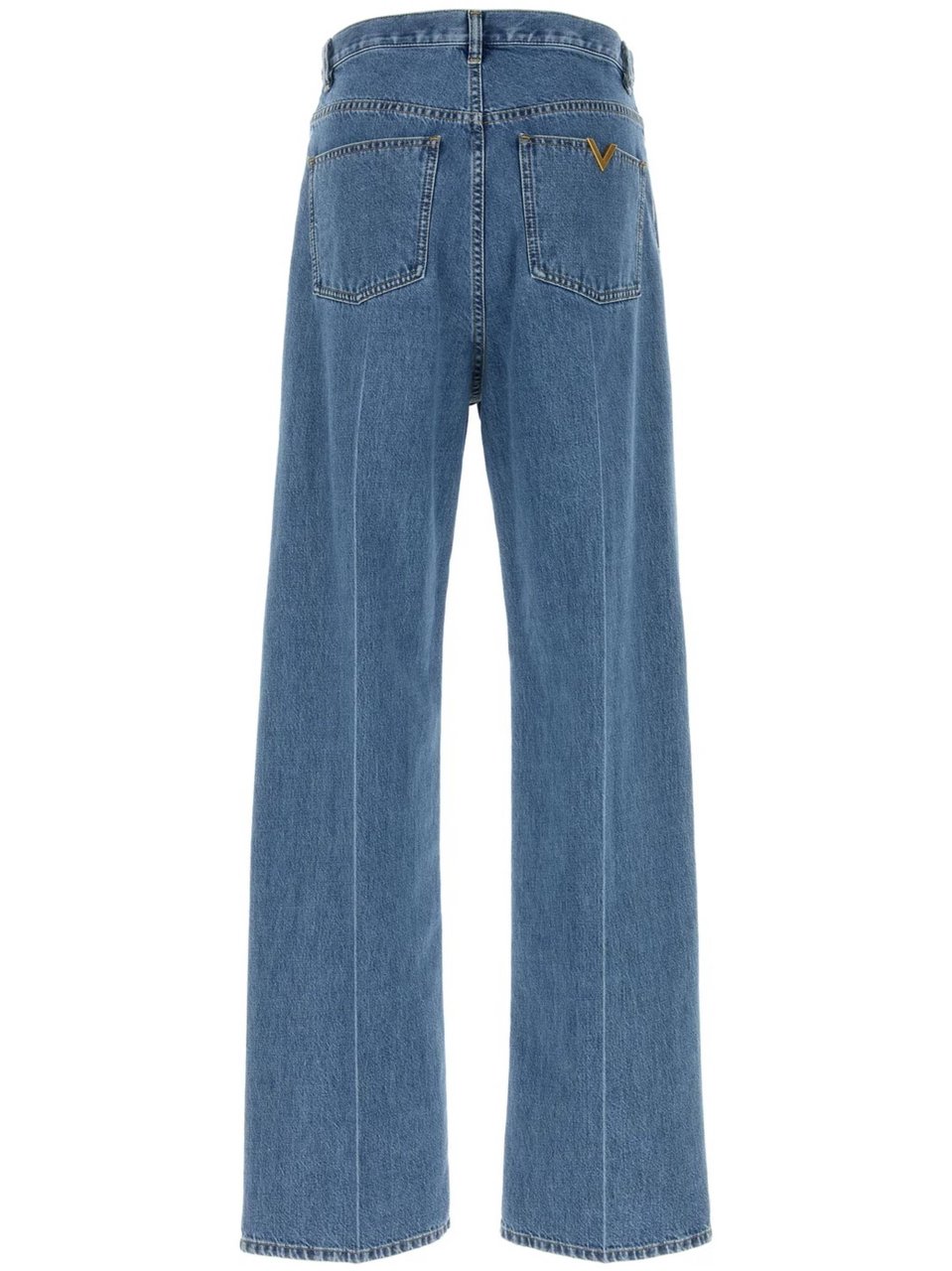 Valentino Denim 5 Tasche Straight Leg Jeans Blauw