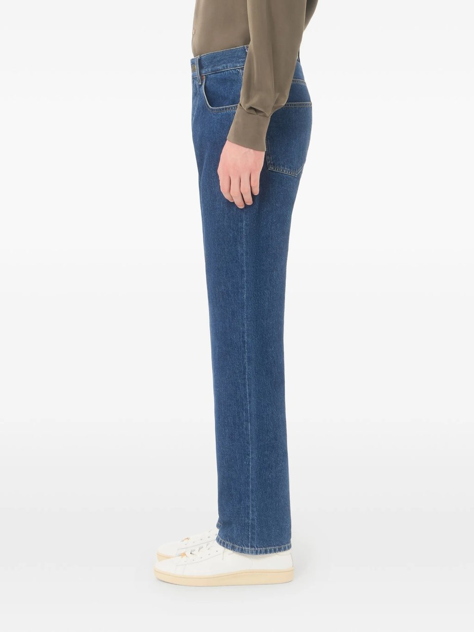 Valentino Mid-Blue Denim 5 Tasche Jeans Groen