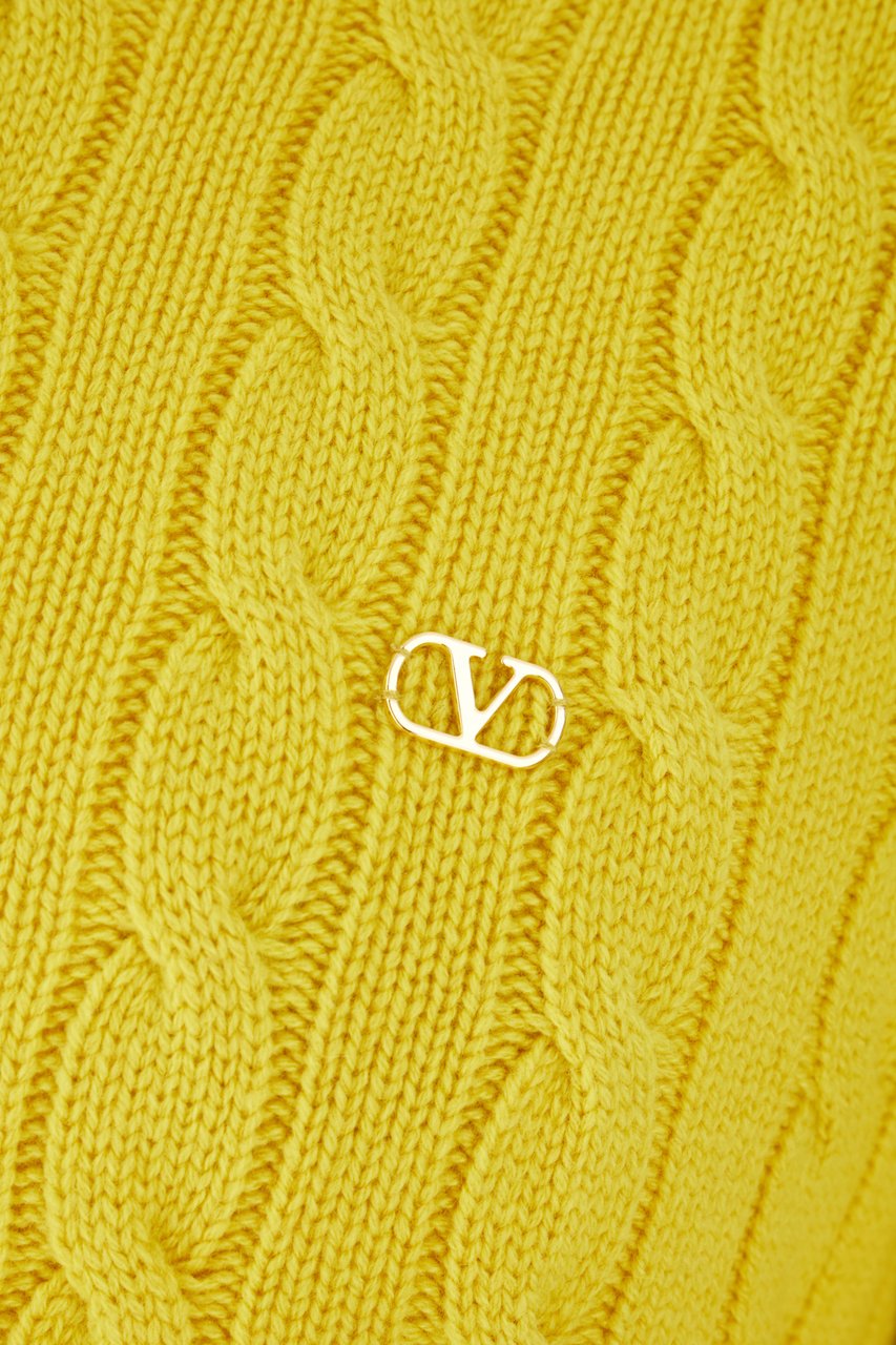 Valentino Garavani Yellow cashmere sweater Geel
