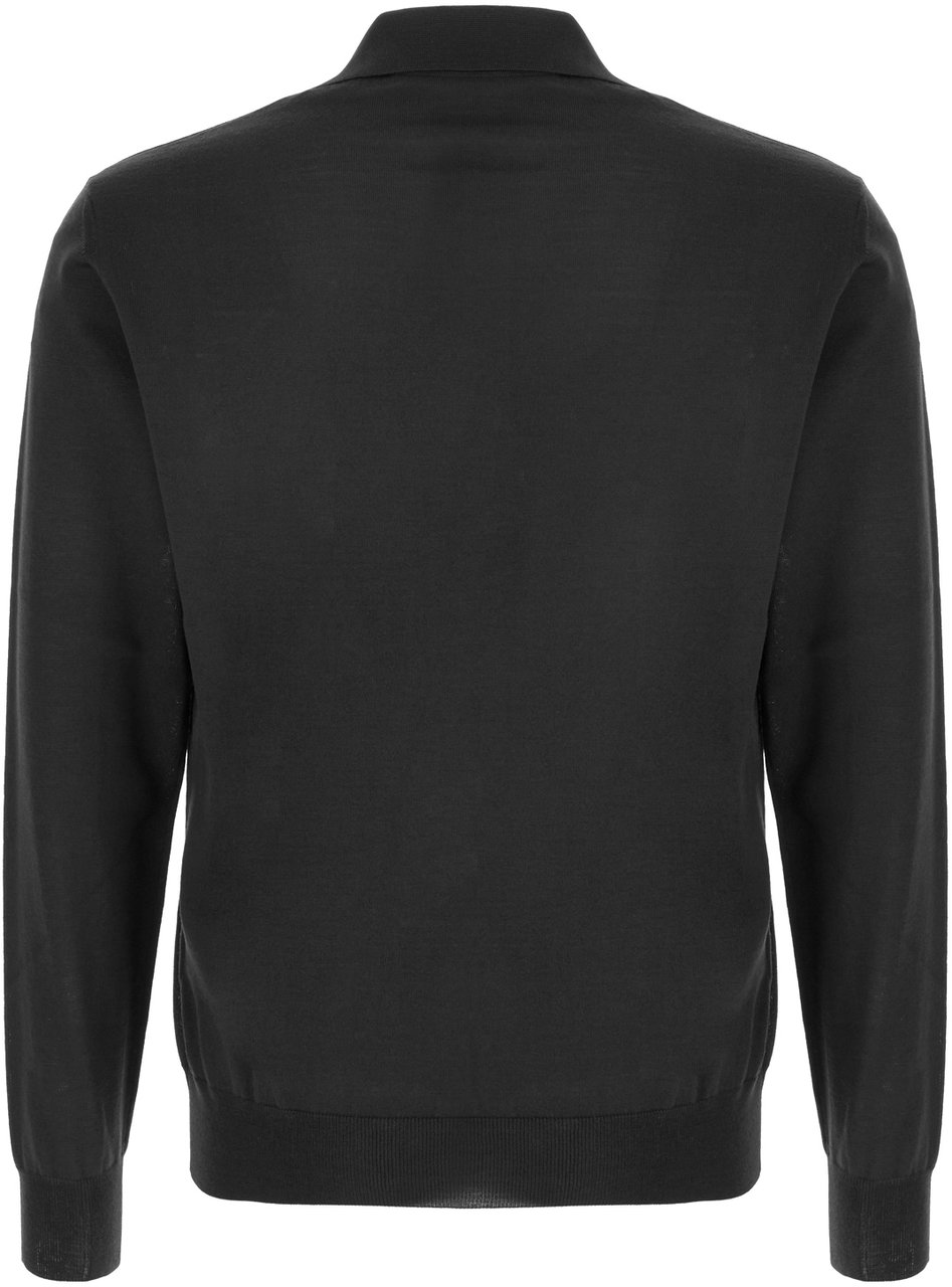 Valentino Garavani Grey wool polo shirt Grijs