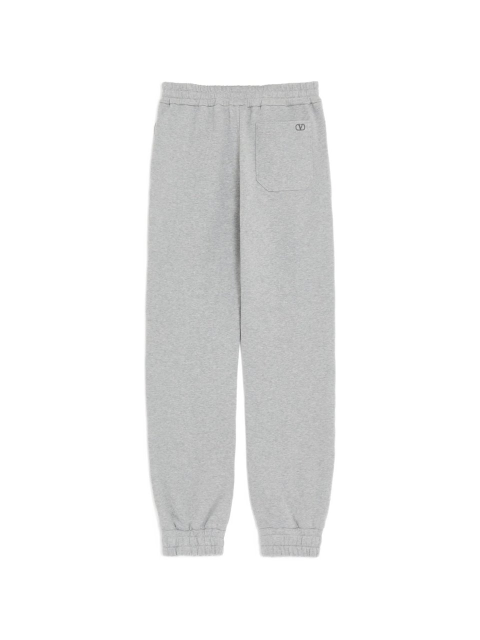 Valentino Jersey Bottom Heathered Cotton Track Pant Grijs