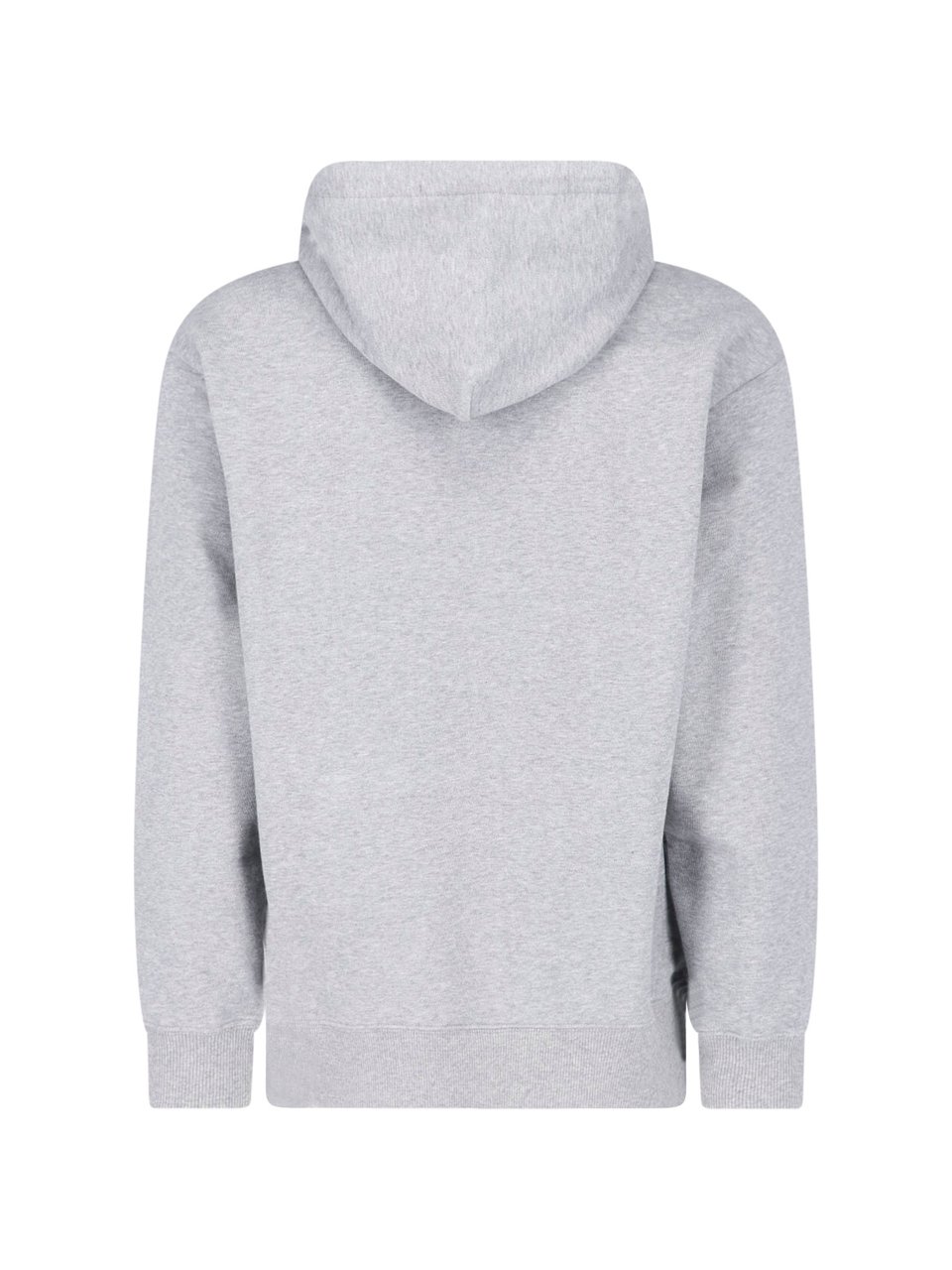 Valentino Light Grey Hoodie With Subtle Embroidered Logo Grijs