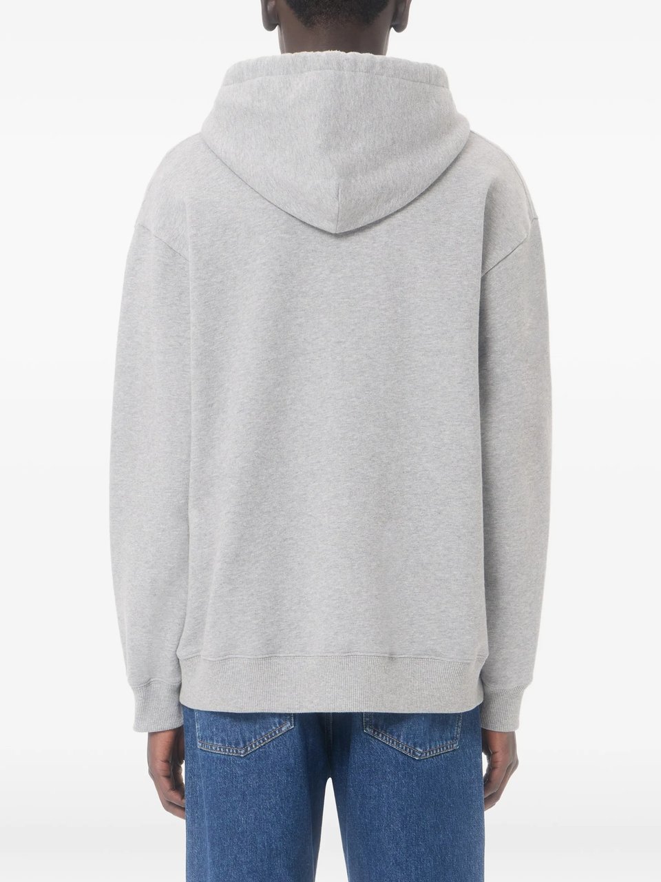 Valentino Light Grey Jersey Felpa Cotton Hoodie Wit