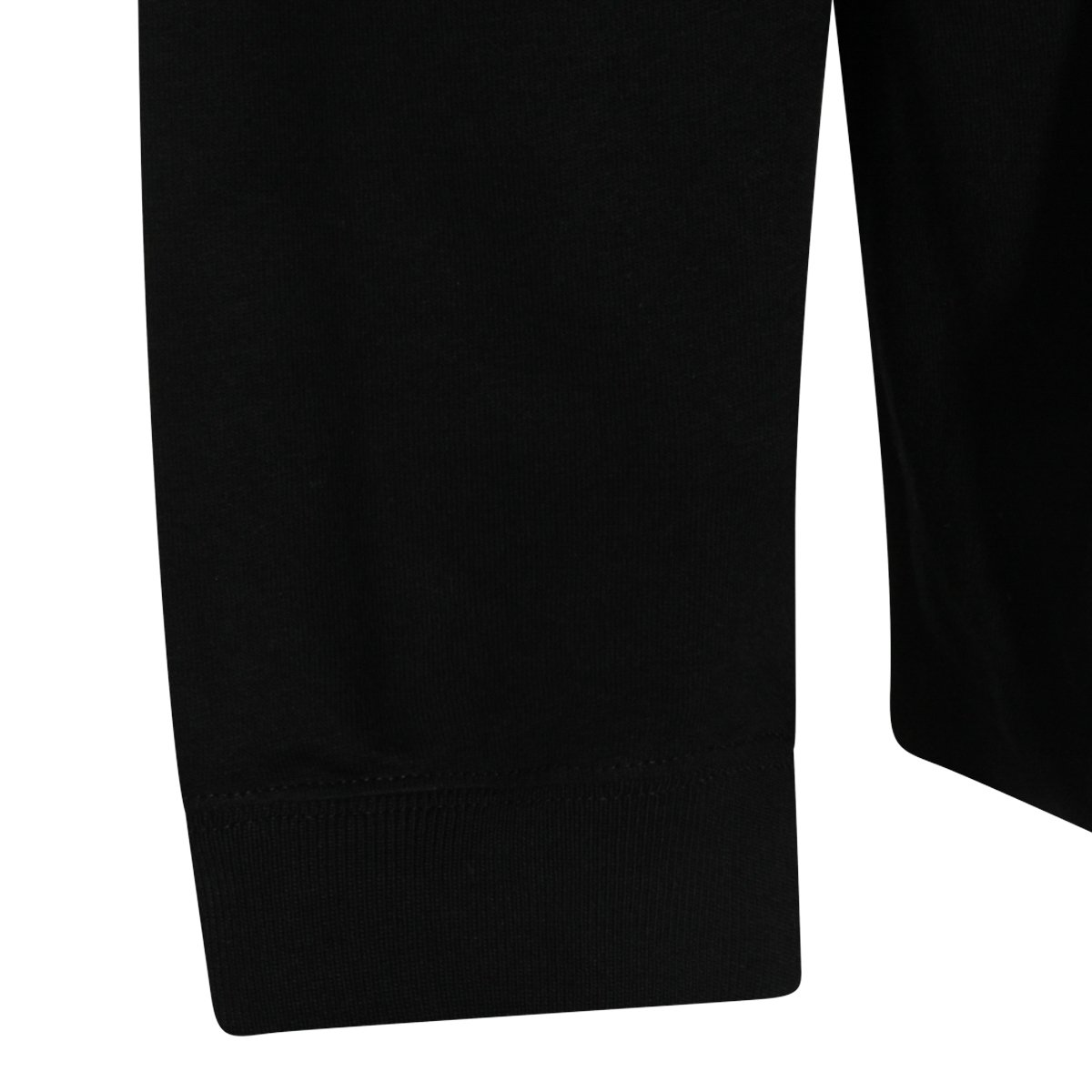 Valentino Black Cotton Long Sleeves T-Shirt Zwart