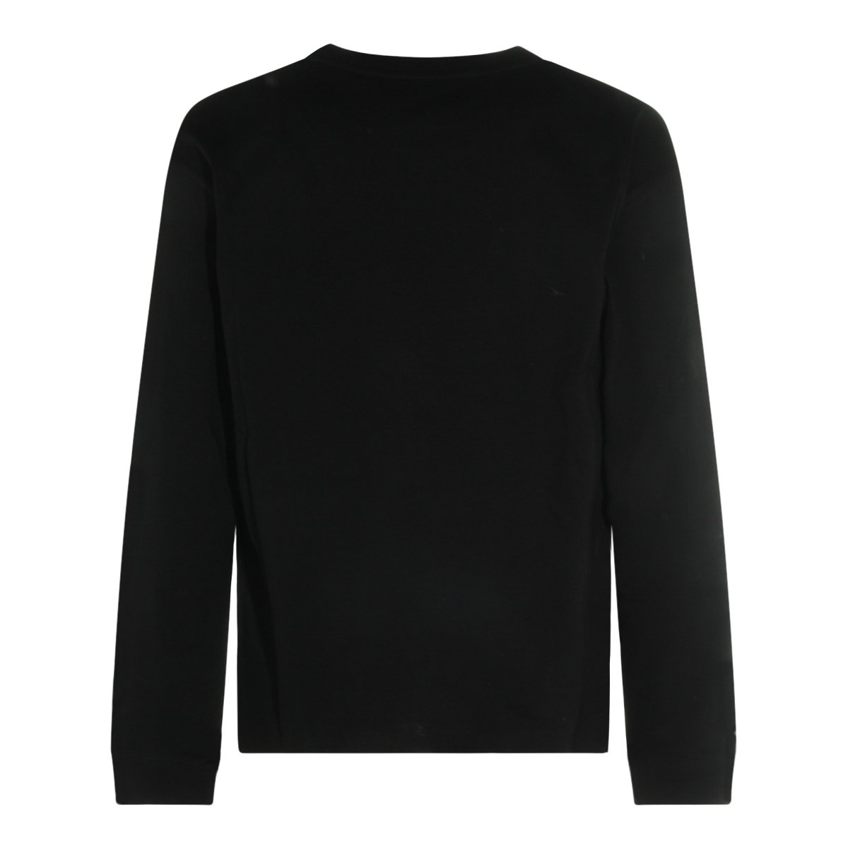 Valentino Black Cotton Long Sleeves T-Shirt Zwart