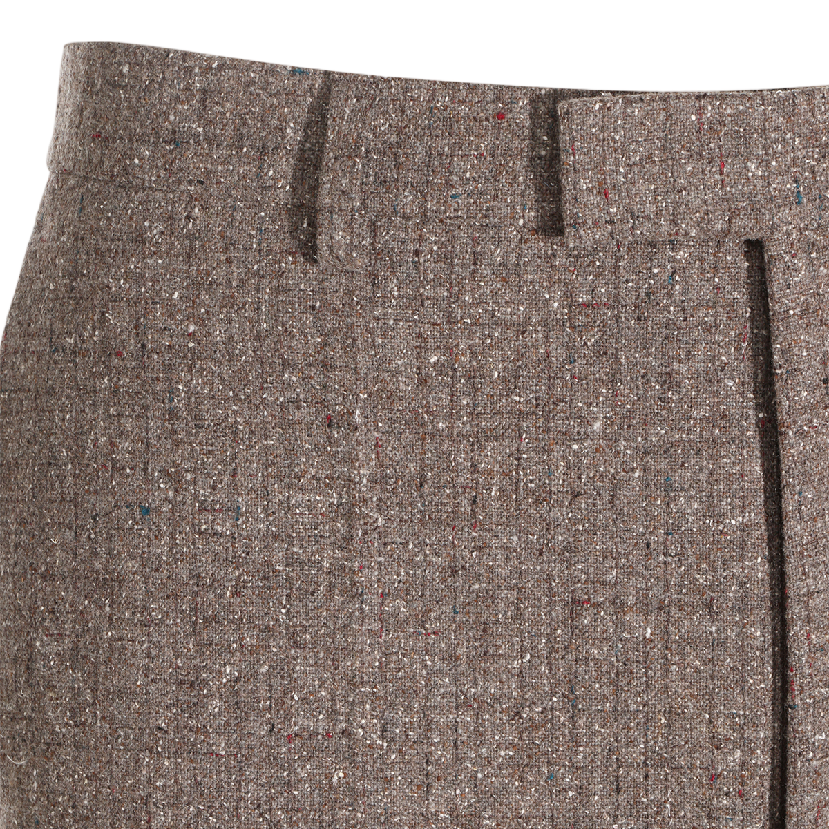 Valentino Tailored Trousers with Textured Fabric and Concealed Fastening Bruin
