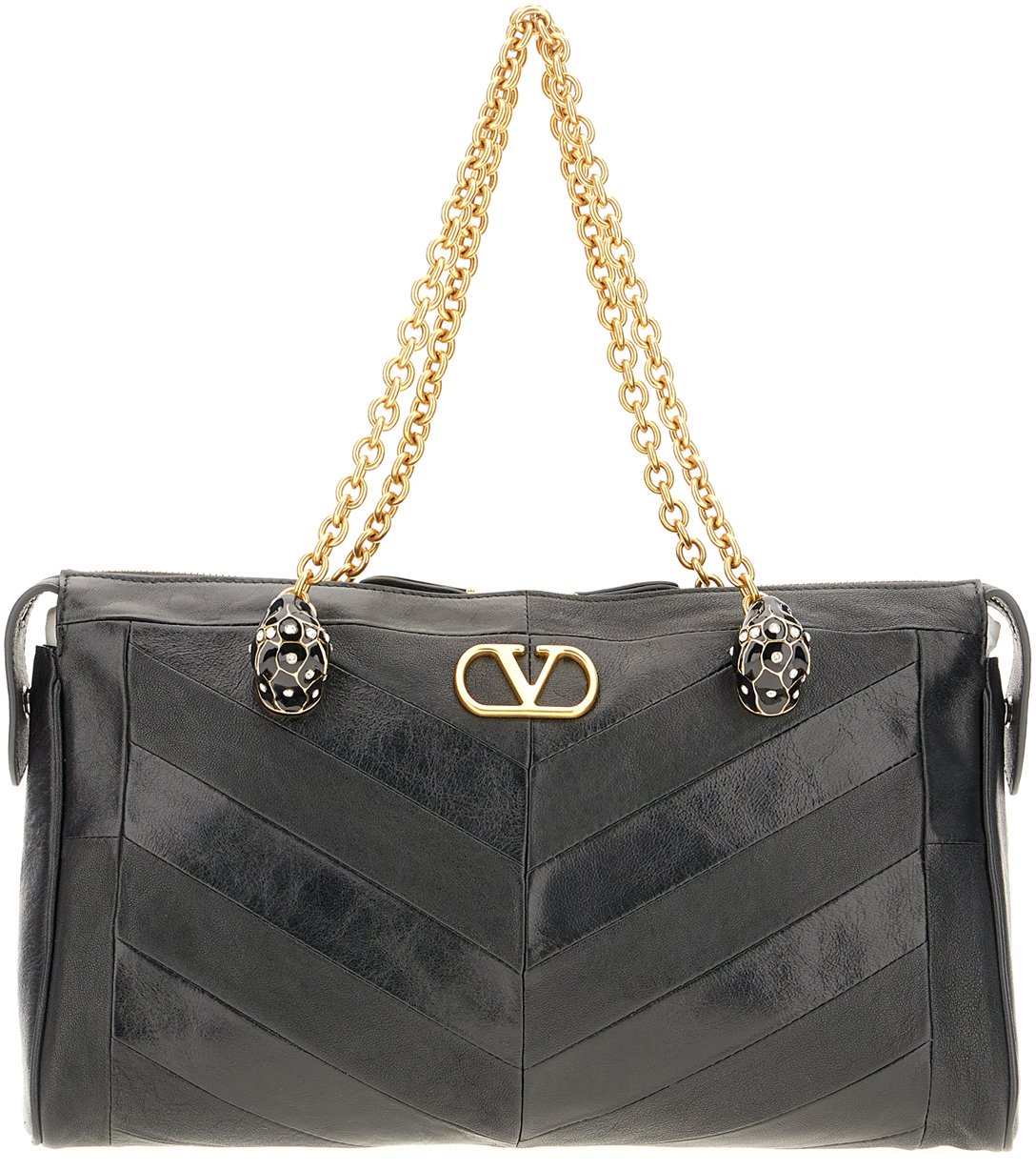 Valentino Garavani Multicolor leather Panthea shoulder bag Zwart