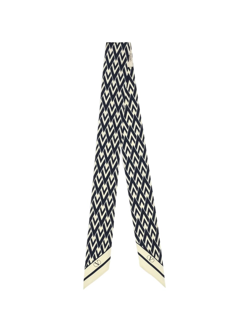 Valentino Scarf Bandeaux Toute La V Silk Zwart
