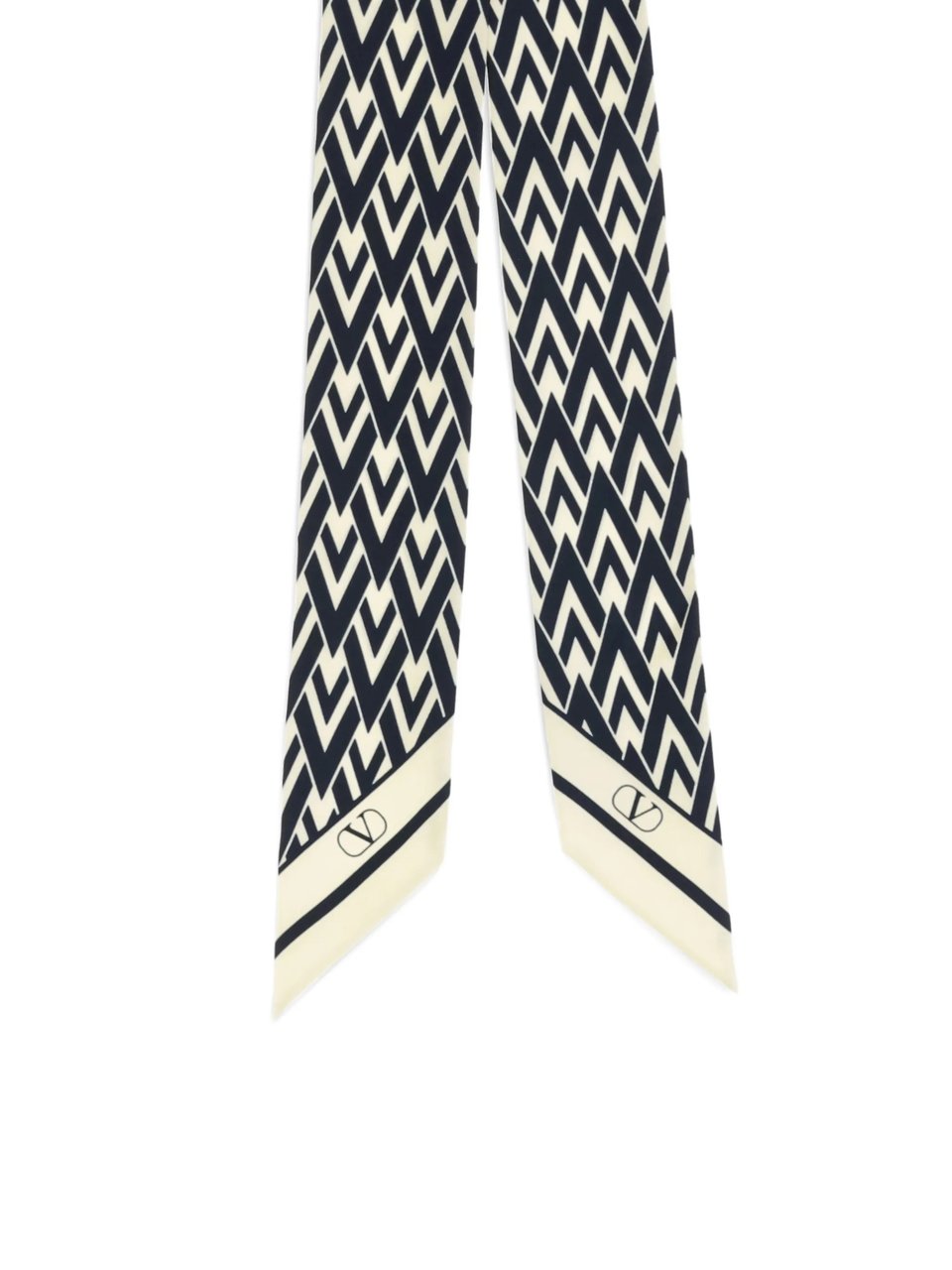 Valentino Scarf Bandeaux Toute La V Silk Zwart