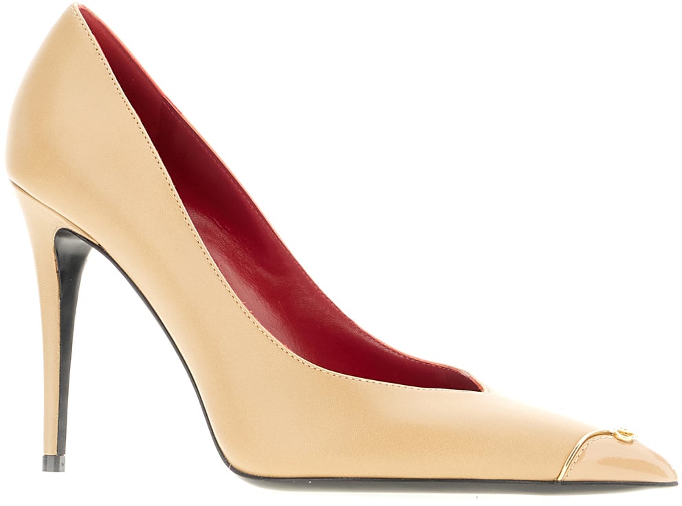 Valentino Garavani Camel leather pumps Bruin