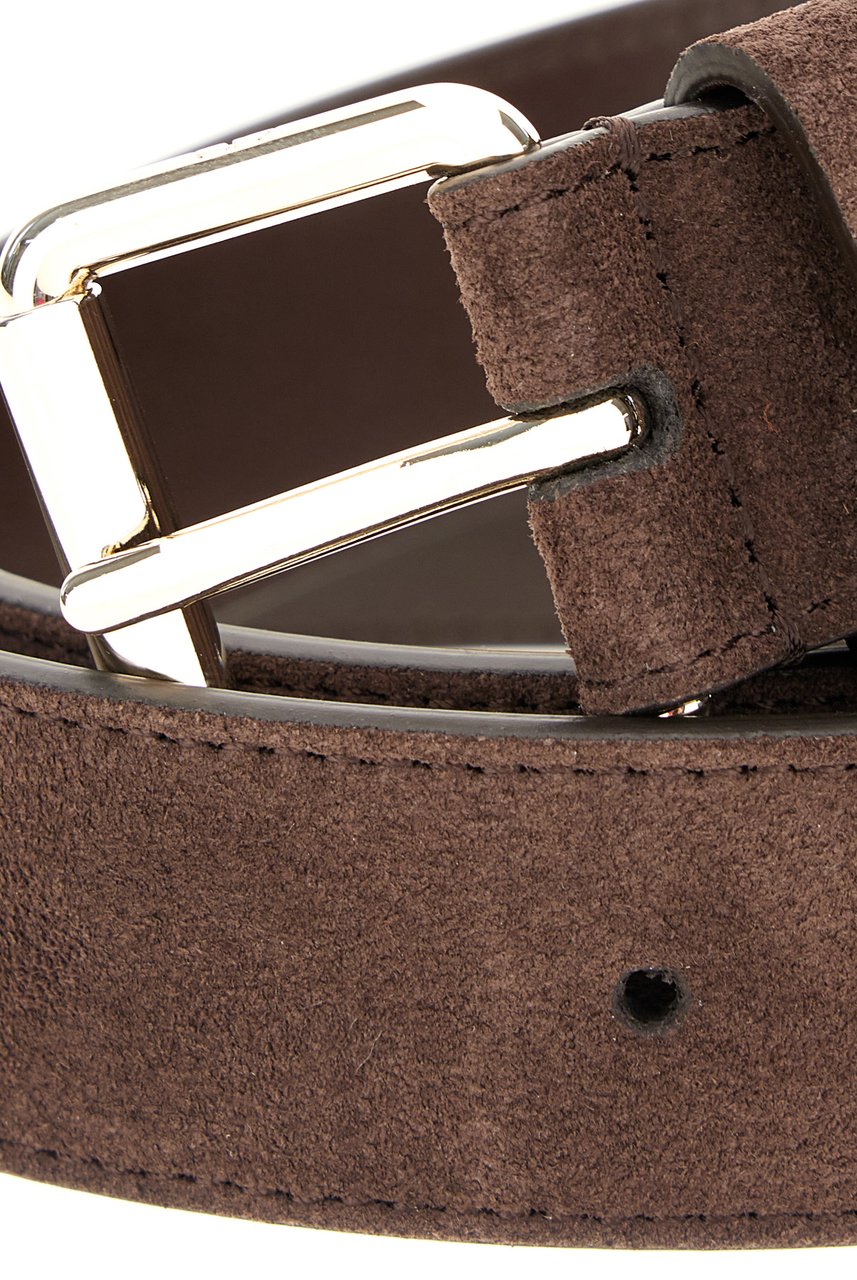 Valentino Garavani Chocolate suede belt Bruin