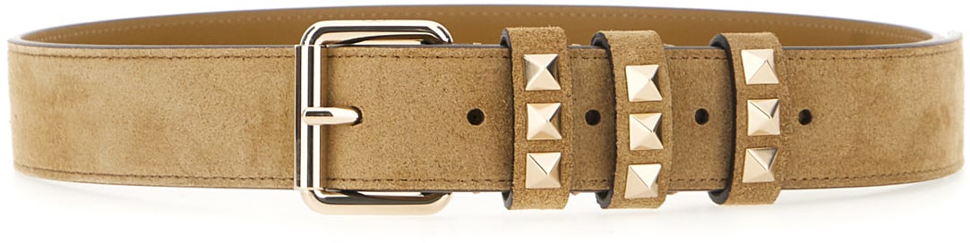 Valentino Garavani Suede Belt Neutraal