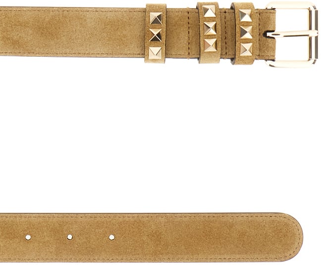 Valentino Garavani Suede Belt Neutraal
