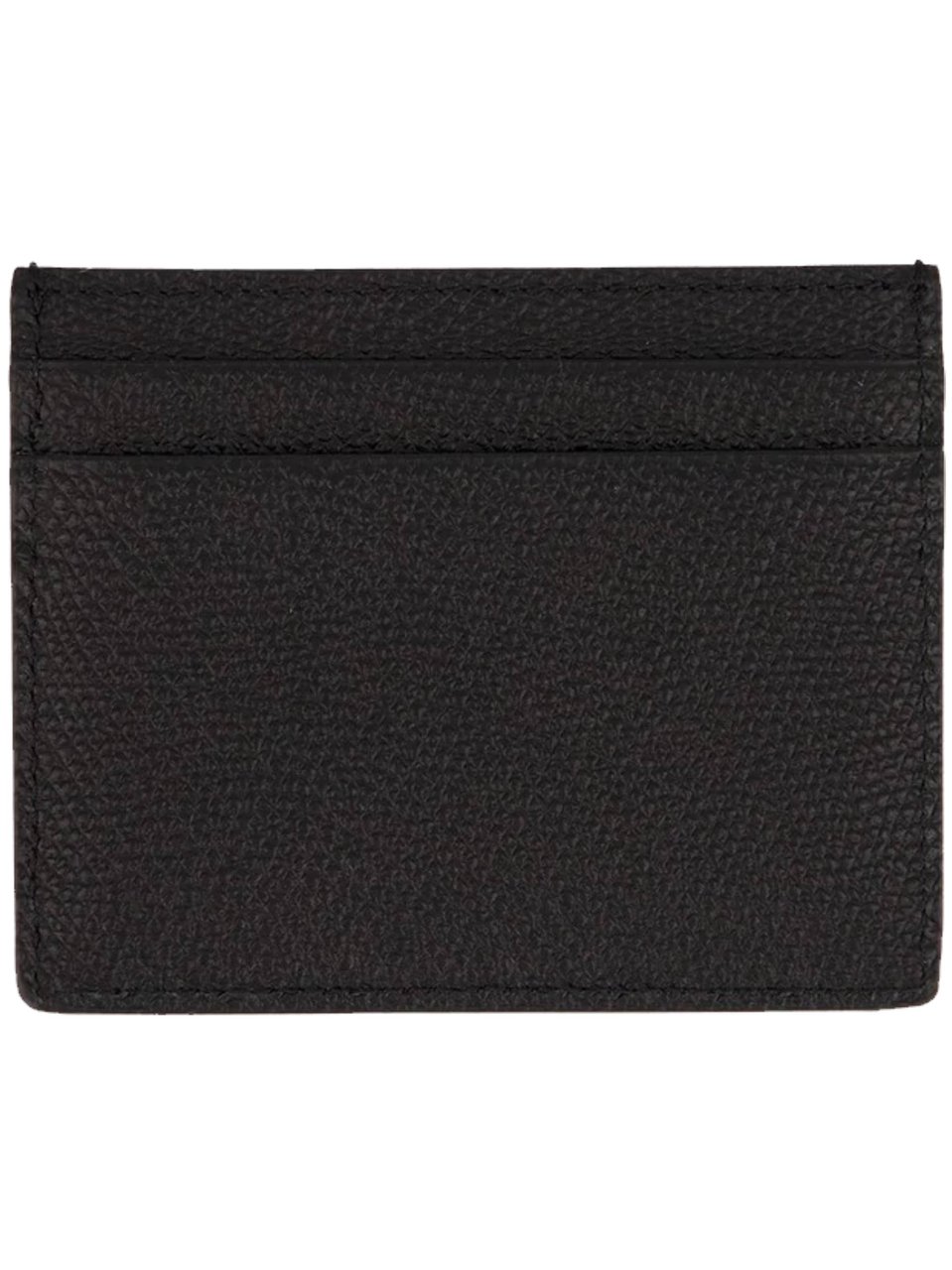 Valentino Card Holder Vlogo Textured Leather Case Zwart