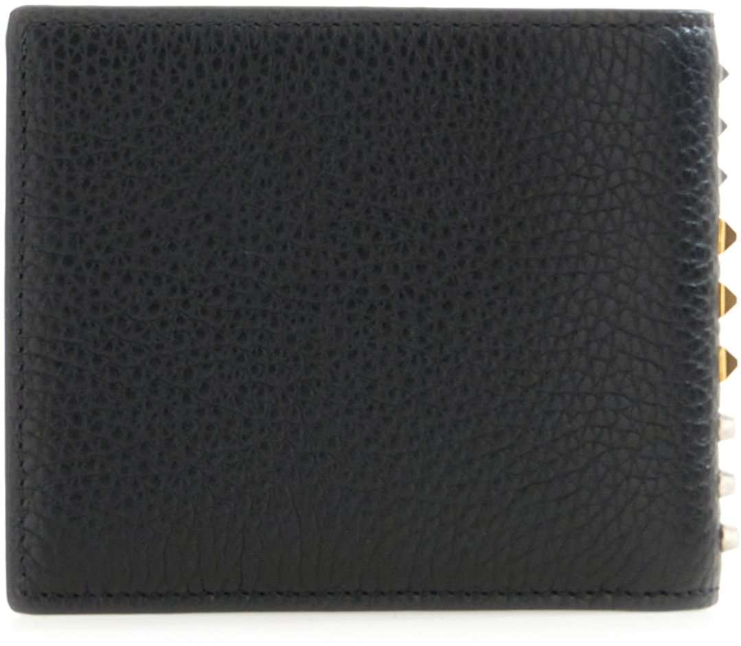 Valentino Garavani Black leather Rockstud wallet Zwart
