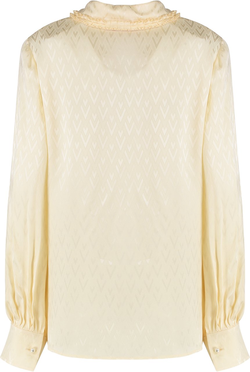 Valentino Toute la V Silk shirt Neutraal