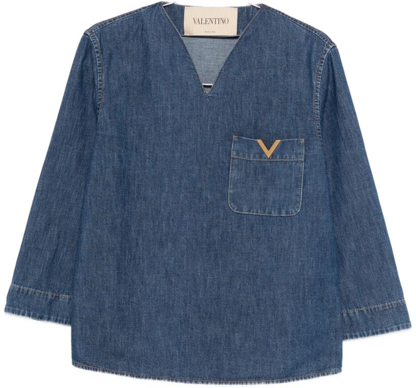 Valentino Shirts Blue Blauw