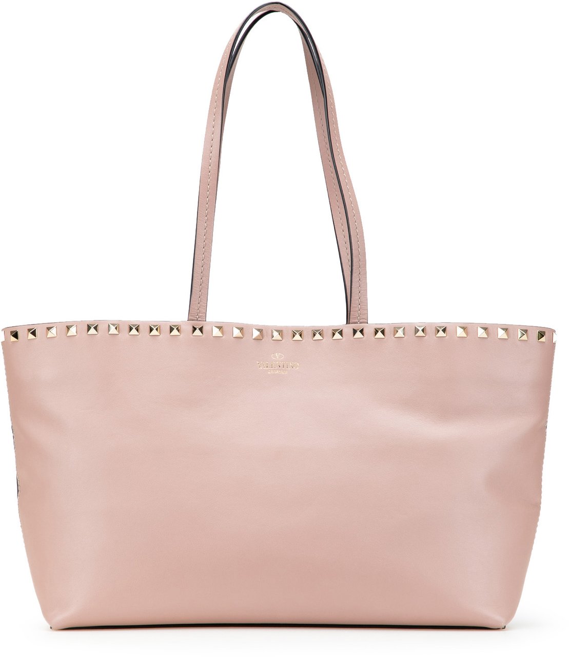 Valentino Leather Rockstud Tote Roze