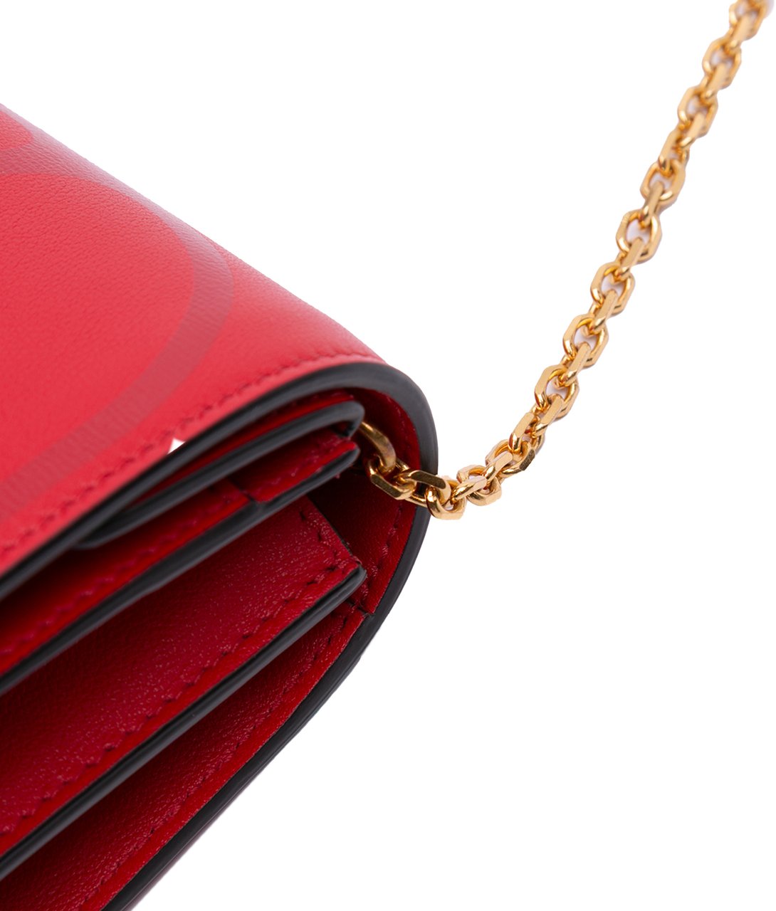Valentino Leather Love Lab Chain Crossbody Rood