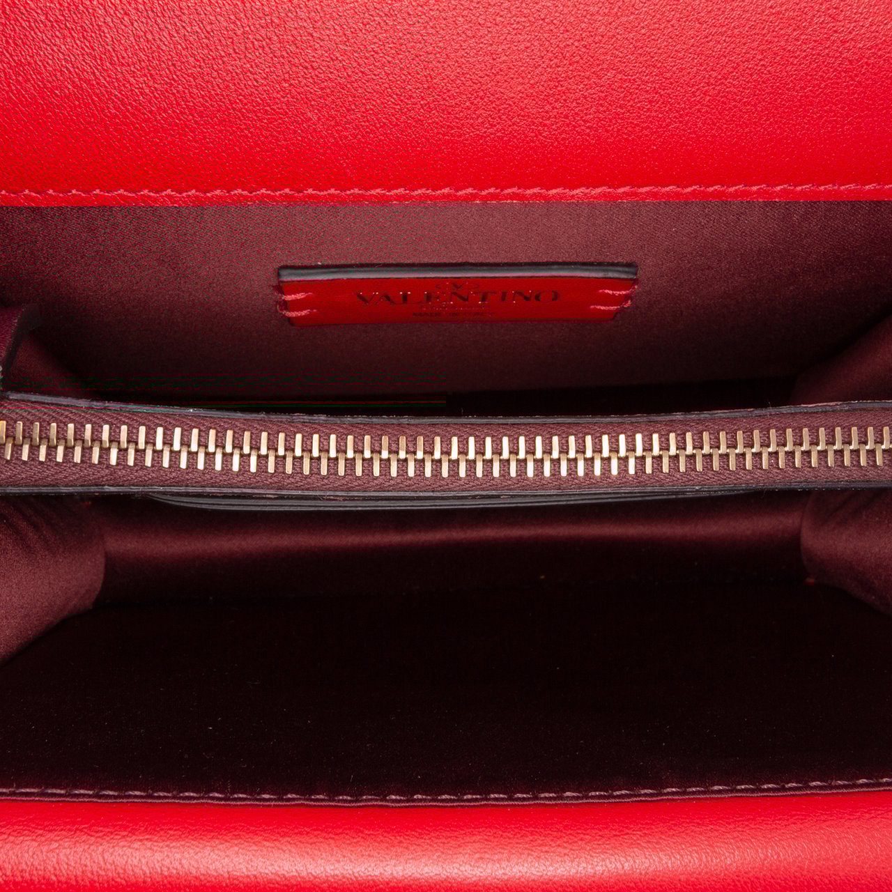 Valentino Leather Love Lab Chain Crossbody Rood
