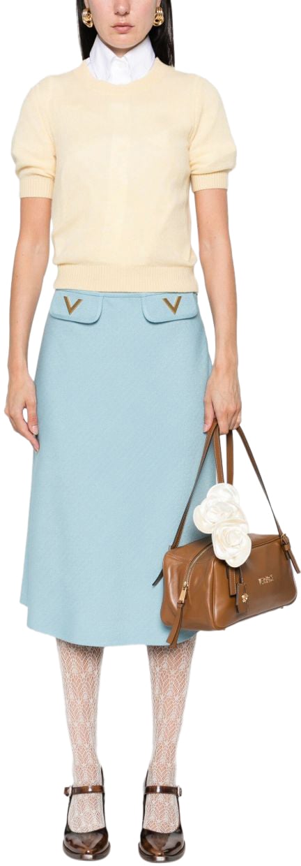 Valentino Skirts Clear Blue Blauw