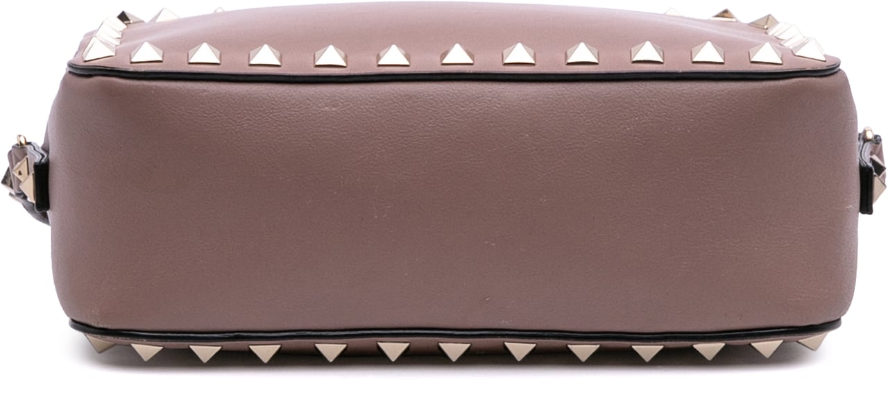 Valentino Leather Rockstud Camera Bag Roze