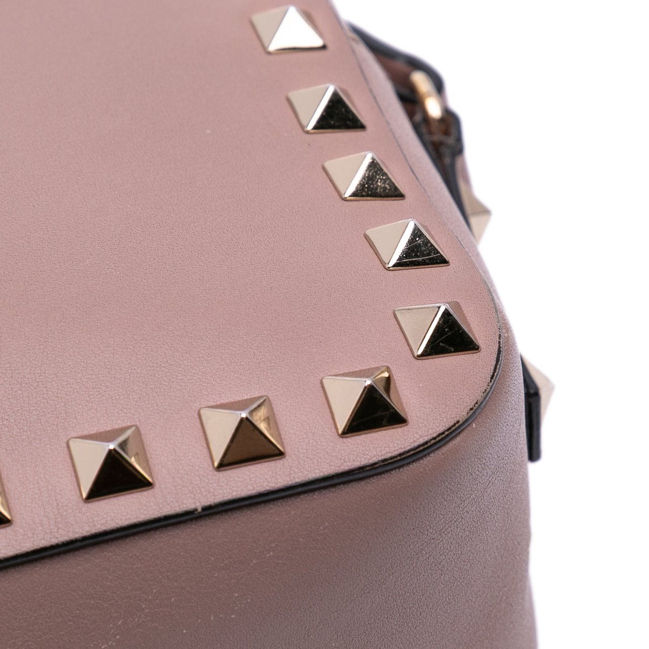 Valentino Leather Rockstud Camera Bag Roze