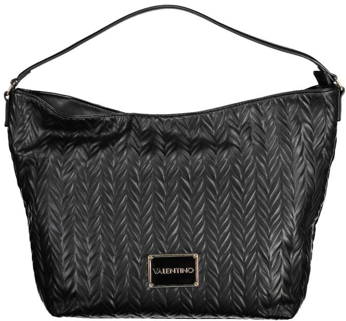 Valentino by Mario Valentino Mario Valentino Black Polyurethane Women's Bag Zwart