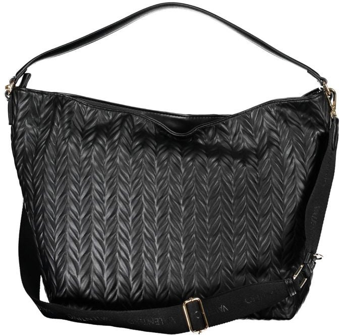 Valentino by Mario Valentino Mario Valentino Black Polyurethane Women's Bag Zwart
