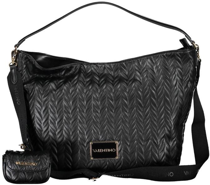 Valentino by Mario Valentino Mario Valentino Black Polyurethane Women's Bag Zwart