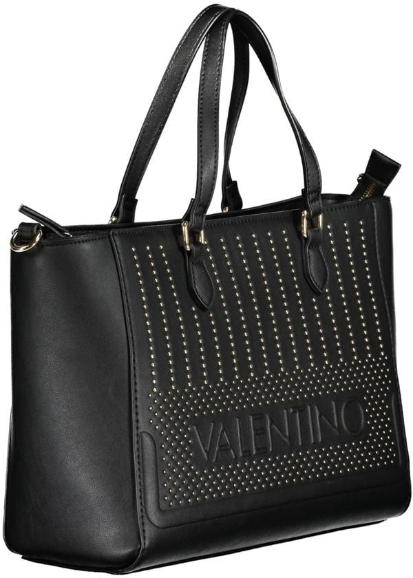 Valentino by Mario Valentino Mario Valentino Nero Polyurethane Women's Bag with Adjustable Shoulder Strap Zwart