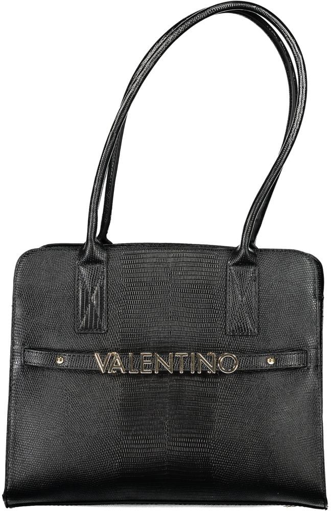 Valentino by Mario Valentino Mario Valentino Black Polyurethane Women's Bag Zwart