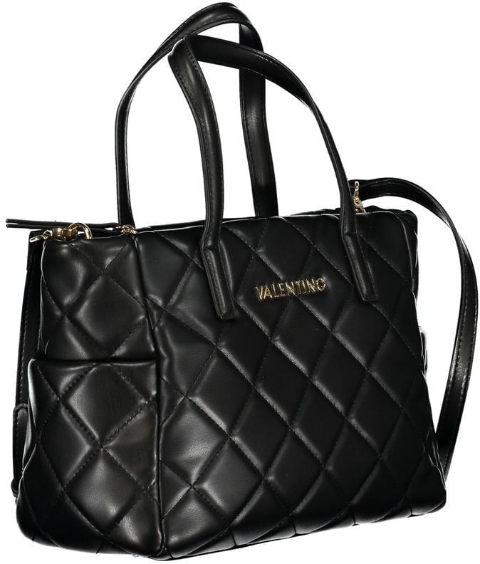 Valentino by Mario Valentino Mario Valentino Black Polyurethane Women's Handbag Zwart