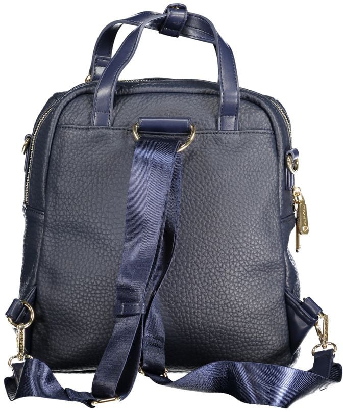 Valentino by Mario Valentino Mario Valentino Blue Polyurethane Women's Backpack Blauw