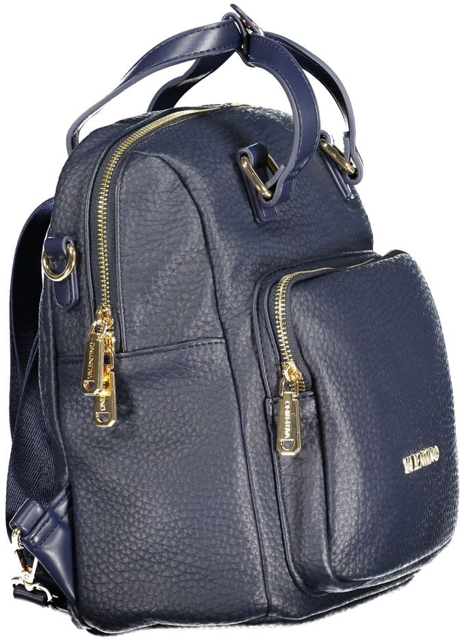 Valentino by Mario Valentino Mario Valentino Blue Polyurethane Women's Backpack Blauw
