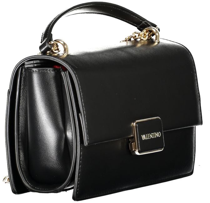 Valentino by Mario Valentino Mario Valentino Black Polyurethane Women's Bag Zwart