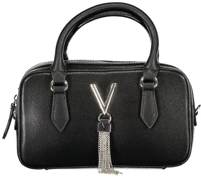 Valentino by Mario Valentino Mario Valentino Black Polyurethane Women's Handbag Zwart