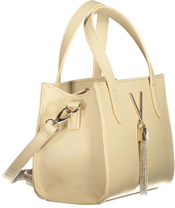 Valentino by Mario Valentino Mario Valentino Beige Polyurethane Women Handbag Zwart
