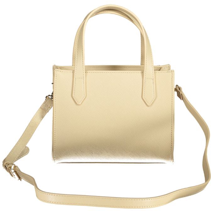 Valentino by Mario Valentino Mario Valentino Beige Polyurethane Women Handbag Zwart
