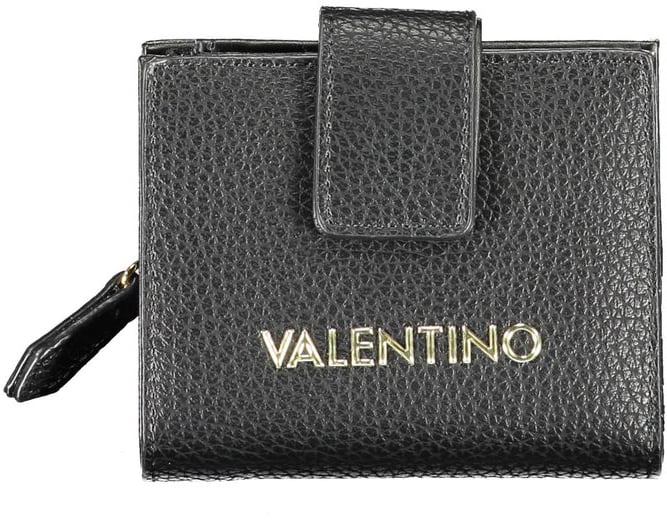 Valentino by Mario Valentino Mario Valentino Black Polyurethane Women Wallet Zwart
