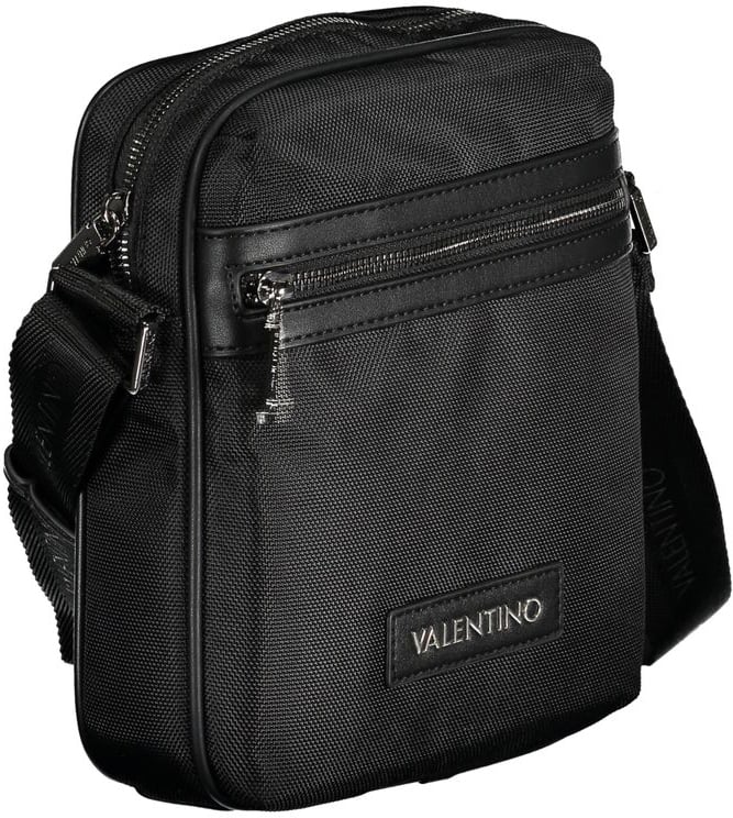 Valentino by Mario Valentino Mario Valentino Black Fabric Men's Shoulder Bag Zwart