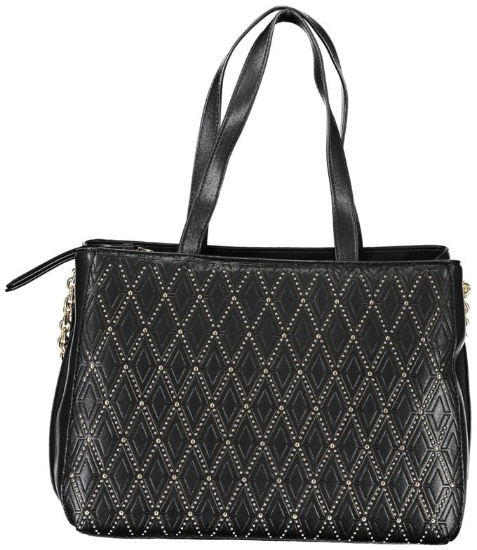Valentino by Mario Valentino Mario Valentino Black Polyurethane Women Handbag Zwart