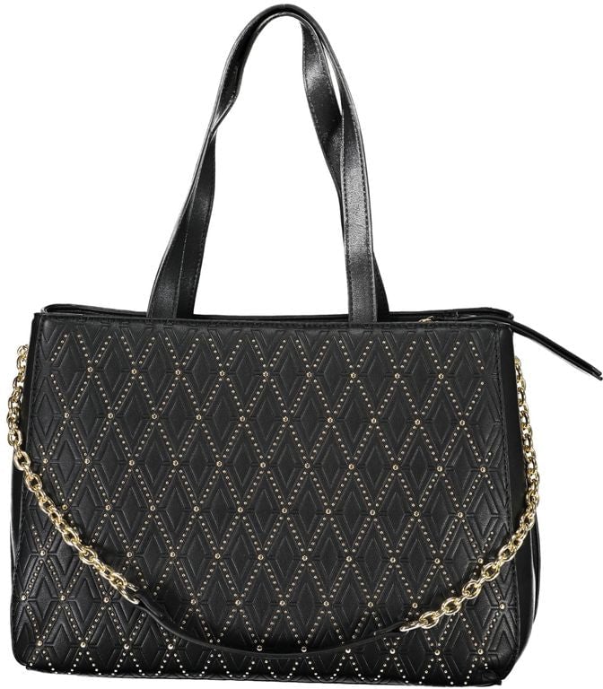 Valentino by Mario Valentino Mario Valentino Black Polyurethane Women Handbag Zwart